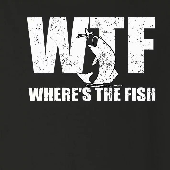 WTF Where's The Fish Funny Fishing Gifts Fathers Day Toddler Long Sleeve Shirt