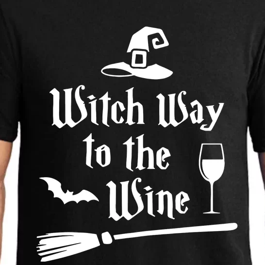 Witch Way To The Wine Funny Wine Drinking Gift Idea Pajama Set