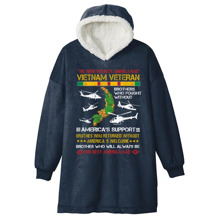 We Were The Best America Had Vietnam Veteran Brothers Who Cool Gift Hooded Wearable Blanket