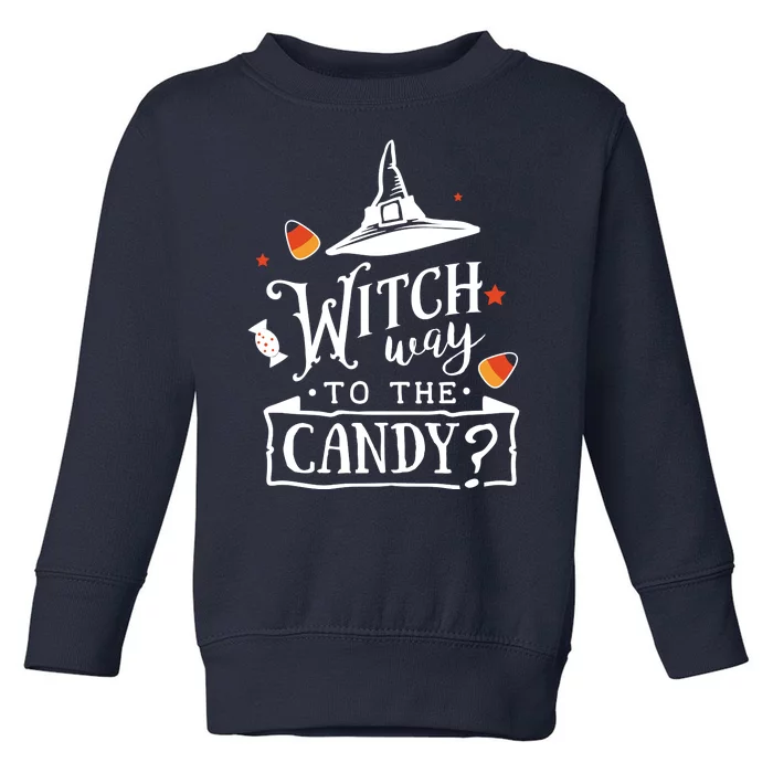 Witch Way To The Candy? Toddler Sweatshirt