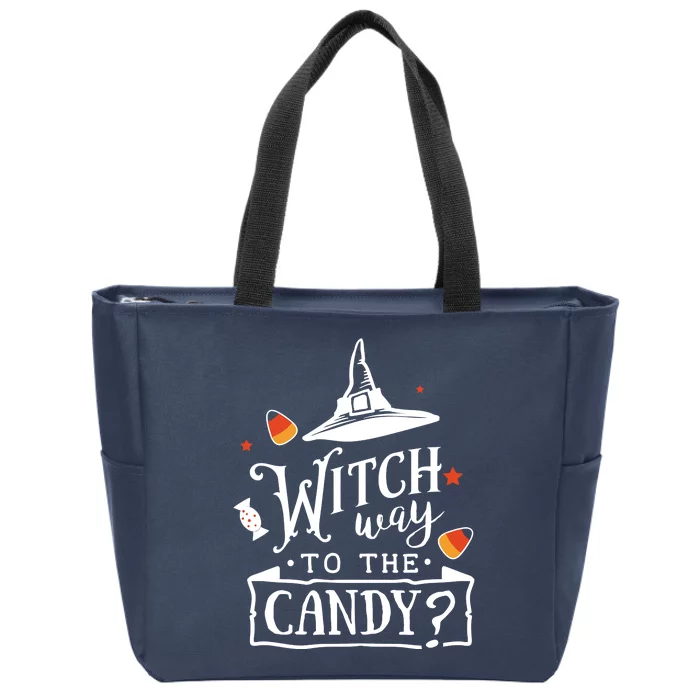 Witch Way To The Candy? Zip Tote Bag