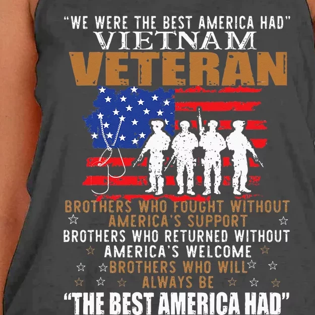 We Were The Best America Had Vietnam Veteran Brothers Who Women's Knotted Racerback Tank