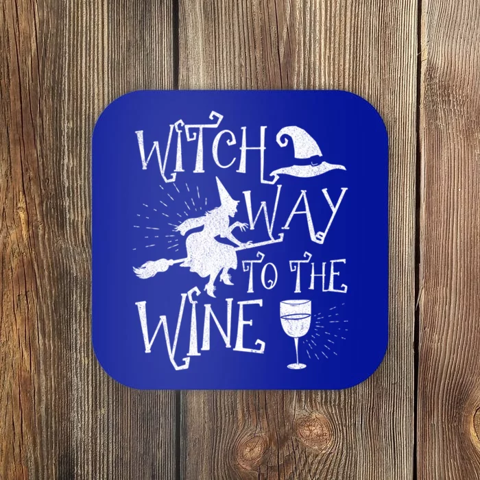 Witch Way To The Wine Witch Halloween Cute Gift Coaster