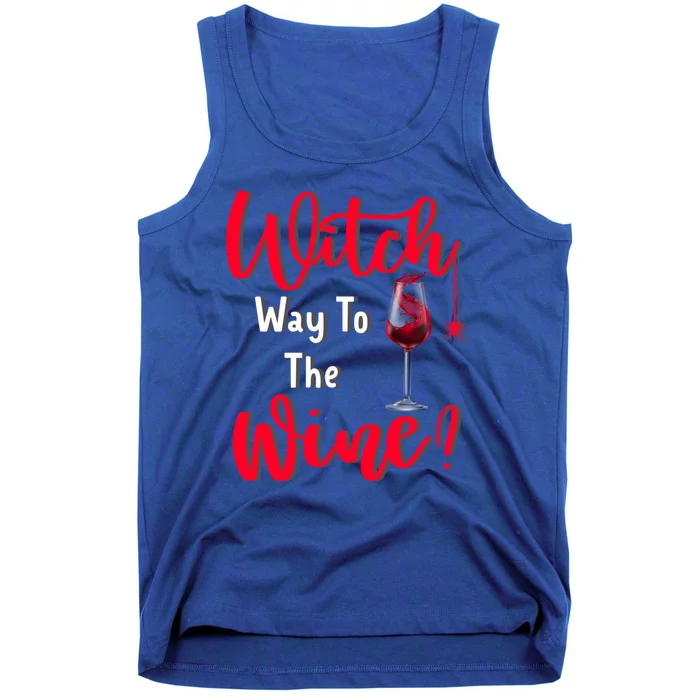 Witch Way To The Wine? Funny Halloween Party Ing Gift Tank Top