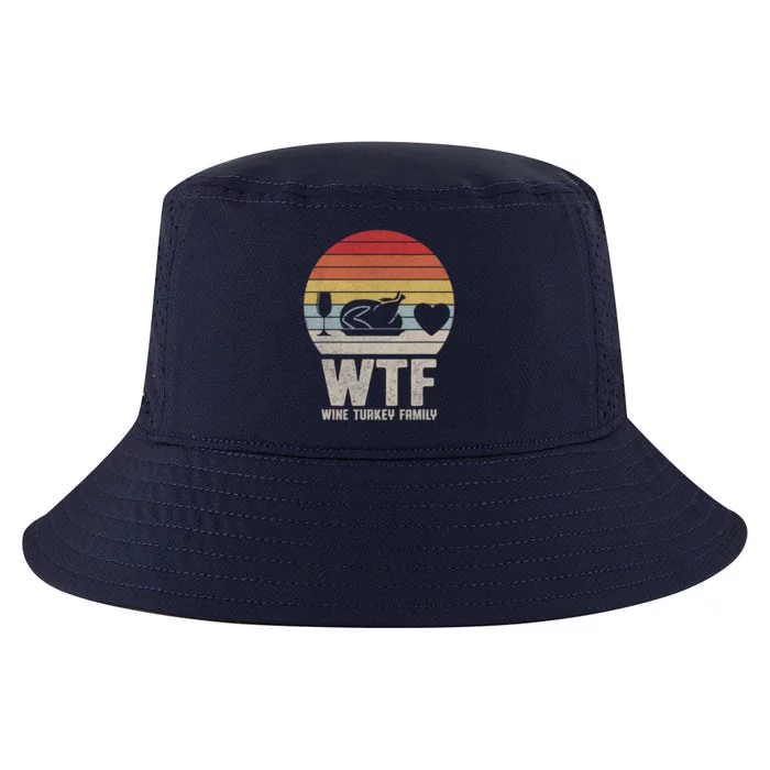 Wtf Wine Turkey Family Funny Thanksgiving Cool Comfort Performance Bucket Hat