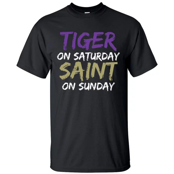 Weekend Warrior Tiger vs. Saint Tall T-Shirt