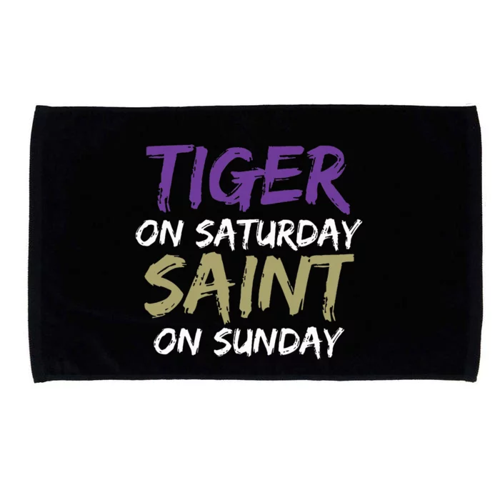 Weekend Warrior Tiger vs. Saint Microfiber Hand Towel