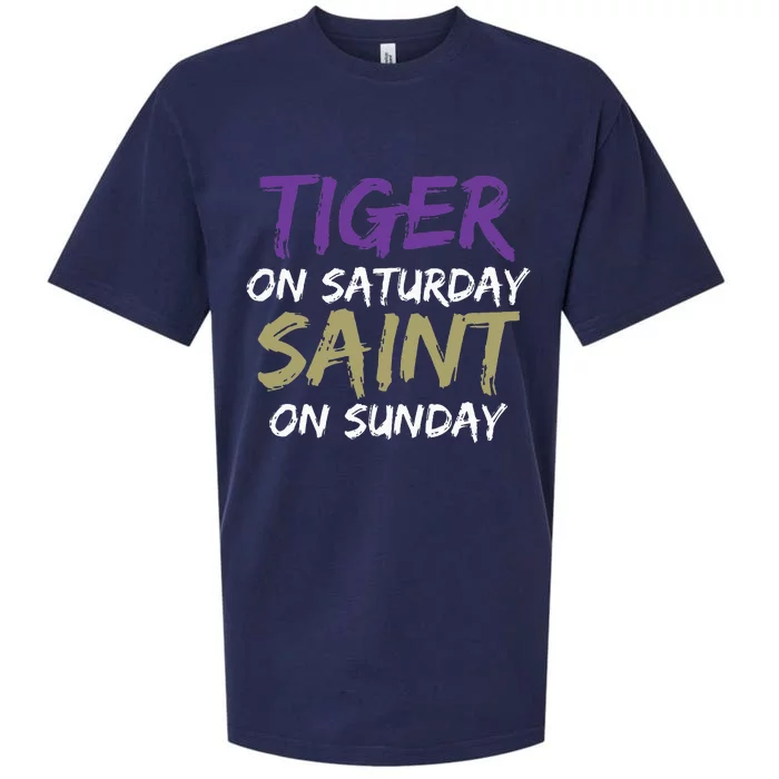 Weekend Warrior Tiger vs. Saint Sueded Cloud Jersey T-Shirt