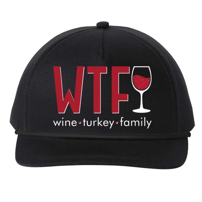 Wtf Wine Turkey Family Funny Holiday Thanksgiving Christmas Snapback Five-Panel Rope Hat