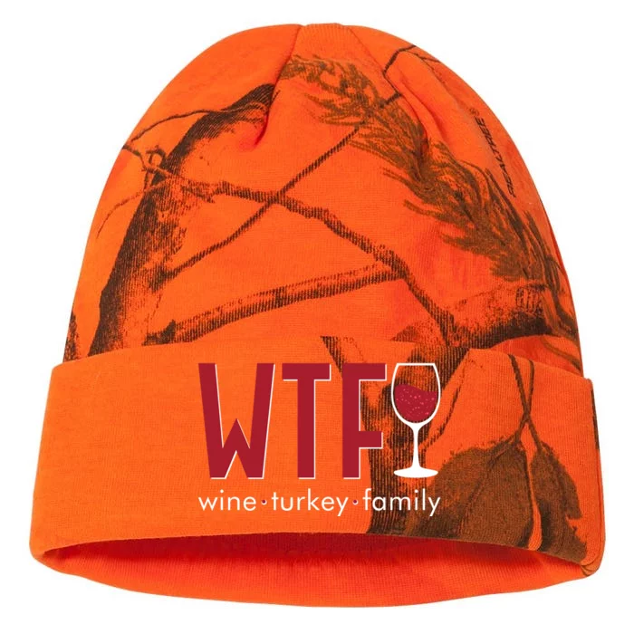 Wtf Wine Turkey Family Funny Holiday Thanksgiving Christmas Kati - 12in Camo Beanie