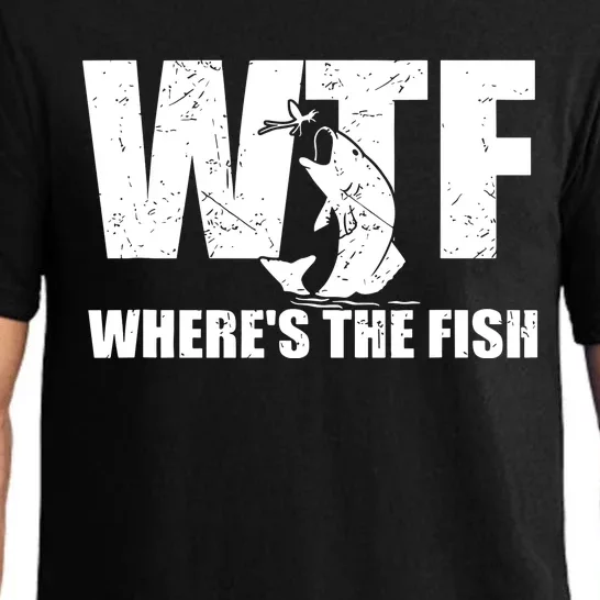 Wtf Wheres The Fish Funny Fishing Gifts Fathers Day Pajama Set