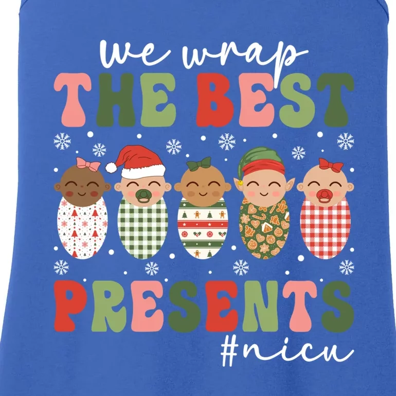 We Wrap The Best Presents Nicu Nurse Christmas Nurse Gift Ladies Essential Tank