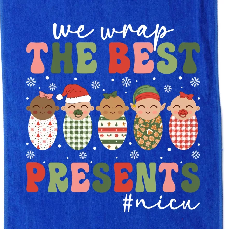 We Wrap The Best Presents Nicu Nurse Christmas Nurse Gift Platinum Collection Golf Towel