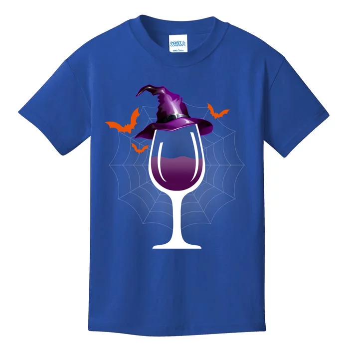 Witch Way To The Wine Witch And Wine Funny Halloween Meaningful Gift Kids T-Shirt