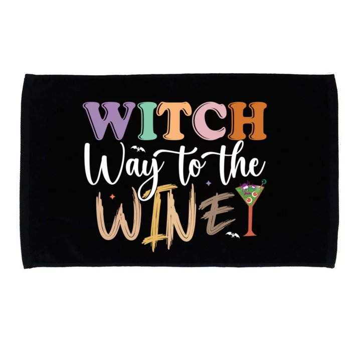 Witch Way To The Wine Funny Halloween Costume Cool Gift Microfiber Hand Towel