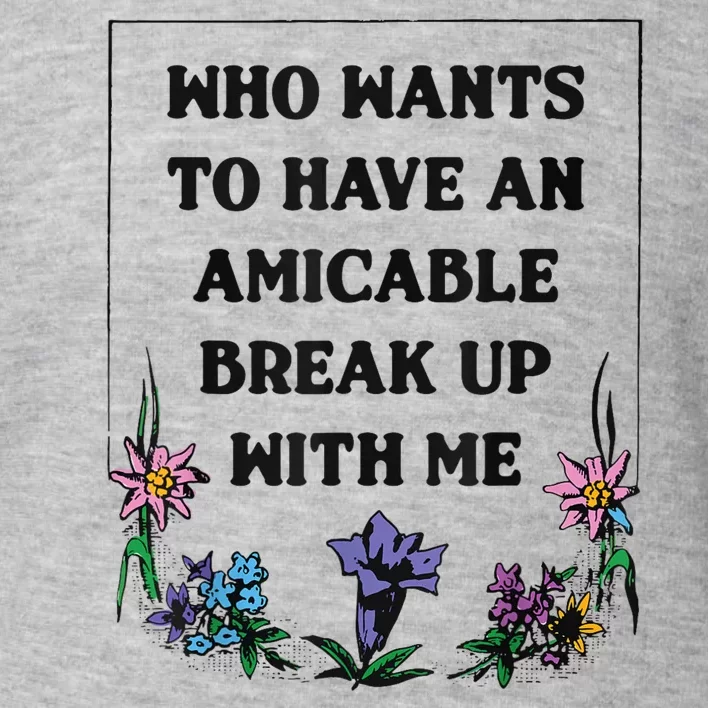 Who Wants To Have An Amicable Break Up With Me Toddler Sweatshirt