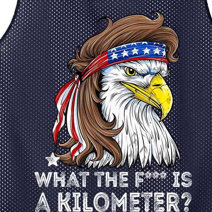 WTF What The Fuck Is A Kilometer George Washington Eagle Mullet Mesh Reversible Basketball Jersey Tank