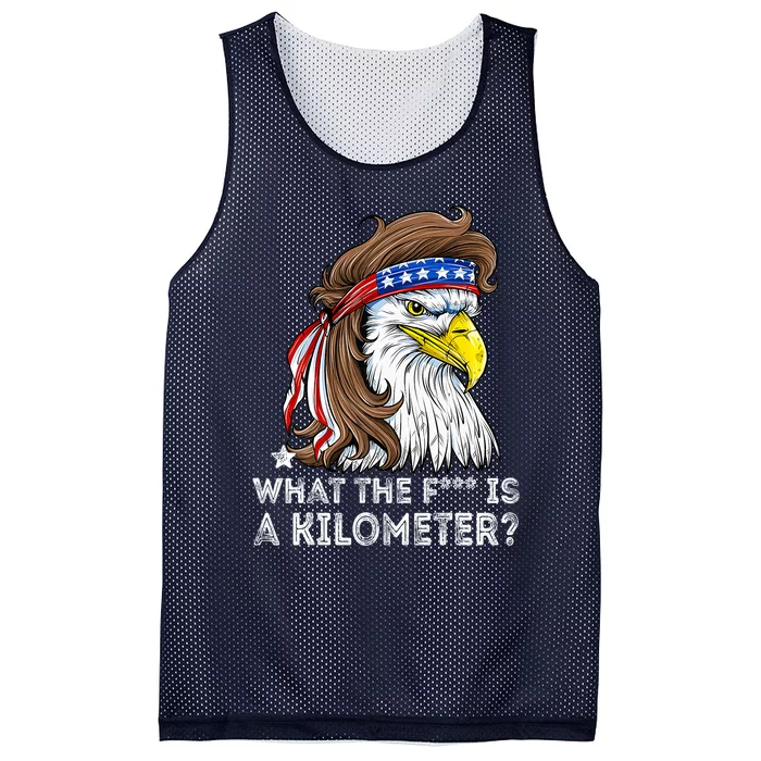 WTF What The Fuck Is A Kilometer George Washington Eagle Mullet Mesh Reversible Basketball Jersey Tank