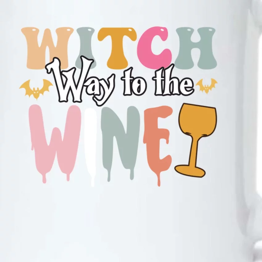 Witch Way To The Wine Funny Halloween Party Design Gift Black Color Changing Mug