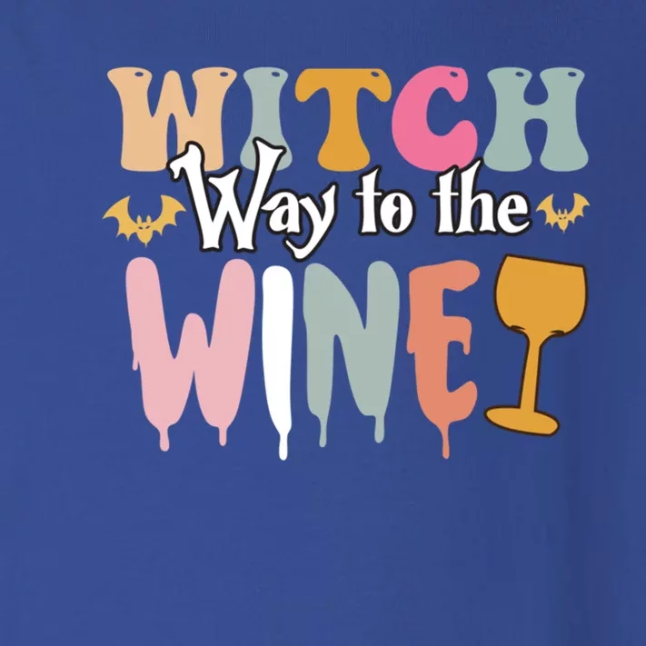 Witch Way To The Wine Funny Halloween Party Design Gift Toddler Long Sleeve Shirt