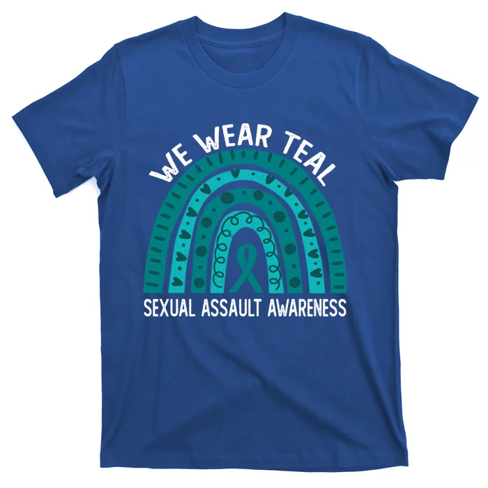 We Wear Teal For Sexual Assault Awareness Gift T-Shirt