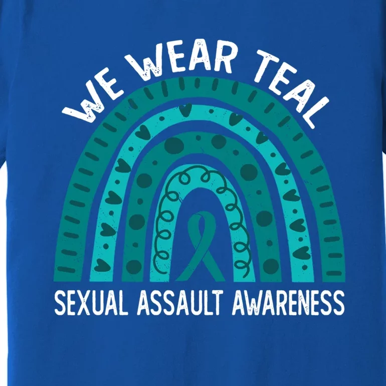 We Wear Teal For Sexual Assault Awareness Gift Premium T-Shirt