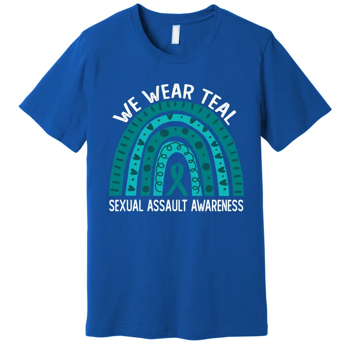 We Wear Teal For Sexual Assault Awareness Gift Premium T-Shirt