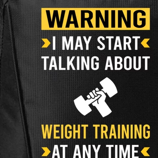 Warning Weight Training City Backpack