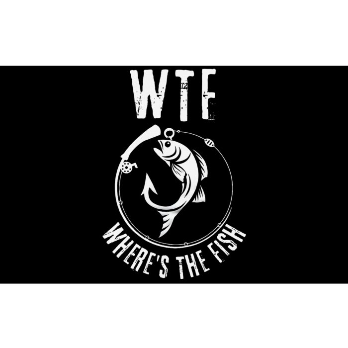 Wtf WhereS The Fish Funny Fishing Design Bumper Sticker