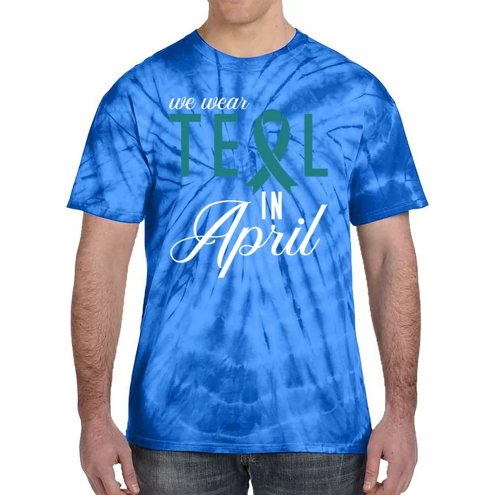 We Wear Teal In April Sexual Assault Awareness Gift Tie-Dye T-Shirt