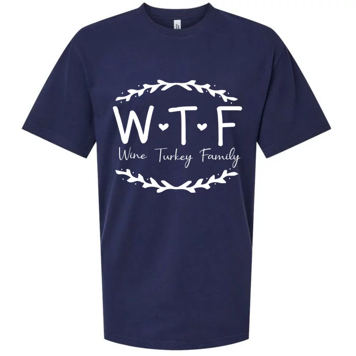 Wtf Wine Turkey Family Sueded Cloud Jersey T-Shirt