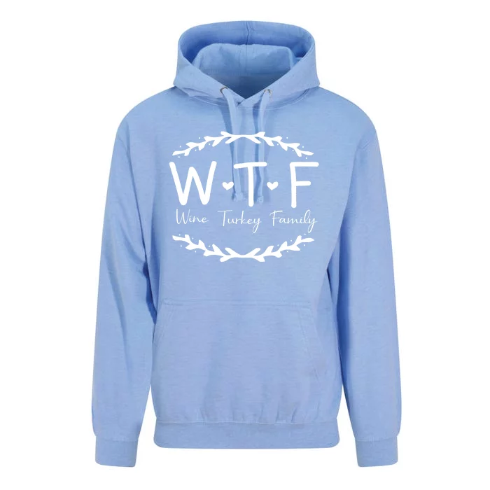 Wtf Wine Turkey Family Unisex Surf Hoodie