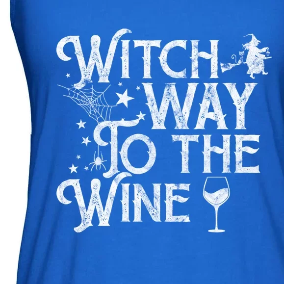 Witch Way To The Wine Funny Spooky Halloween Funny Gift Ladies Essential Flowy Tank