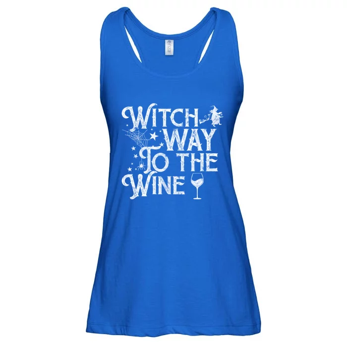 Witch Way To The Wine Funny Spooky Halloween Funny Gift Ladies Essential Flowy Tank