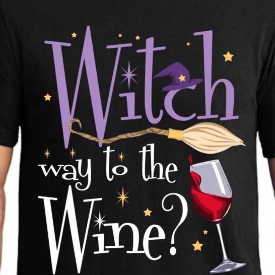 Witch Way To The Wine Halloween Ing For Wiccan Witches Gift Pajama Set