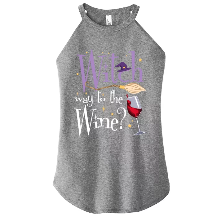 Witch Way To The Wine Halloween Ing For Wiccan Witches Gift Women’s Perfect Tri Rocker Tank