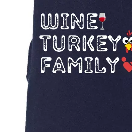 Wtf Wine Turkey Family Thanksgiving Day Doggie 3-End Fleece Hoodie