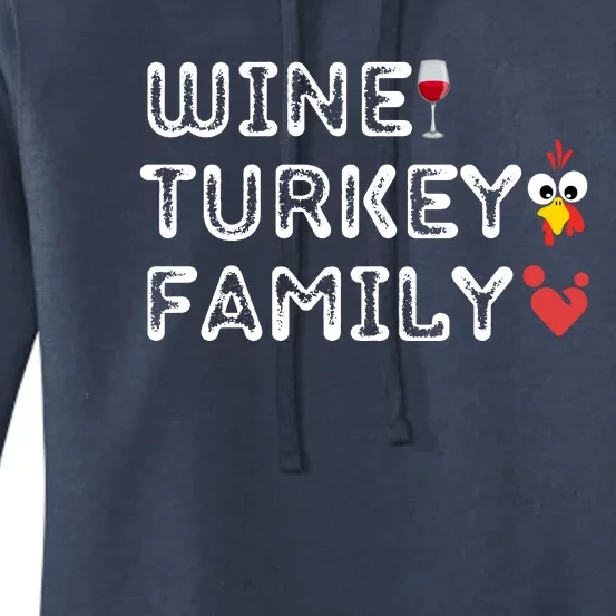 Wtf Wine Turkey Family Thanksgiving Day Women's Pullover Hoodie