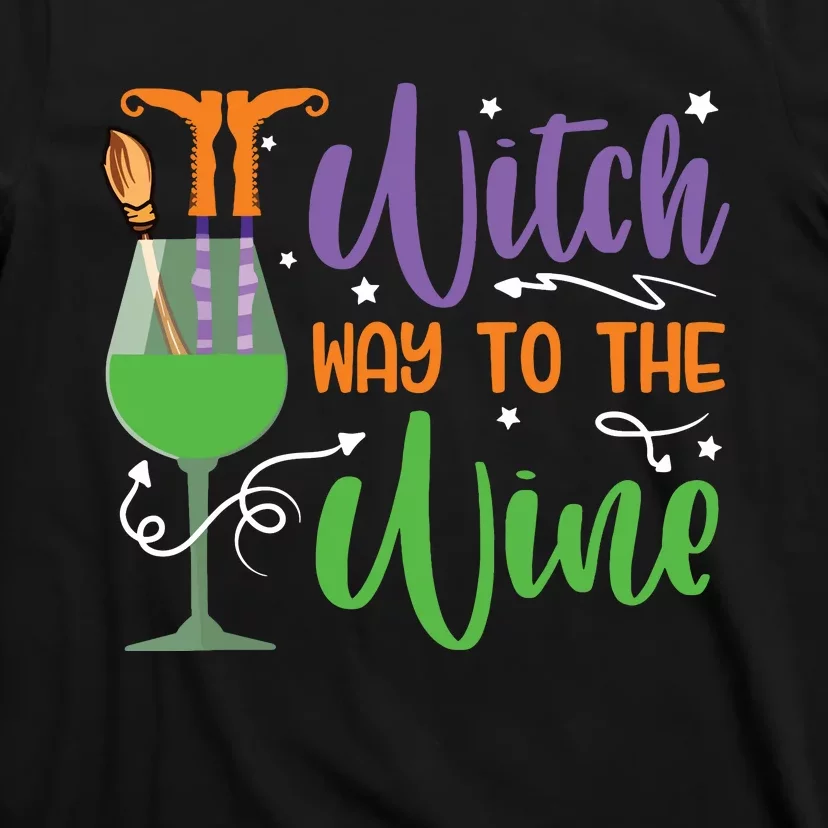 Witch Way To The Wine Halloween Party T-Shirt