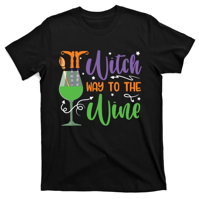 Witch Way To The Wine Halloween Party T-Shirt