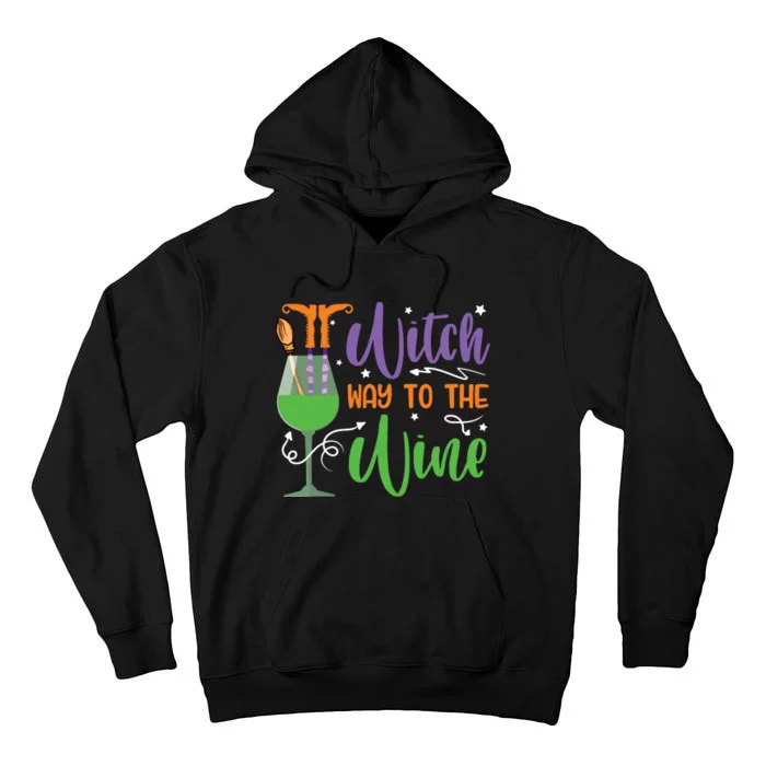 Witch Way To The Wine Halloween Party Tall Hoodie