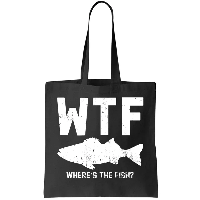 Wtf Wheres The Fish Funny Fishing Tote Bag