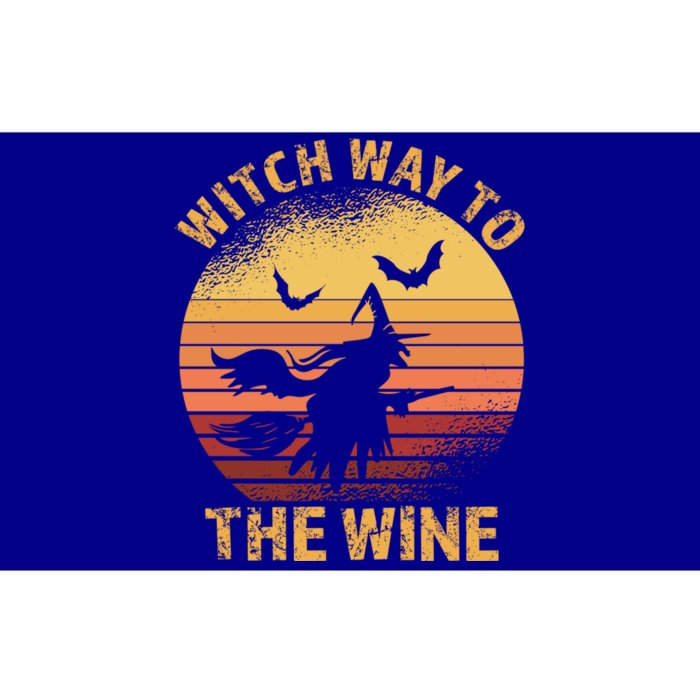 Witch Way To The Wine Halloween Wine Gift Bumper Sticker