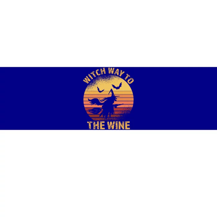 Witch Way To The Wine Halloween Wine Gift Bumper Sticker