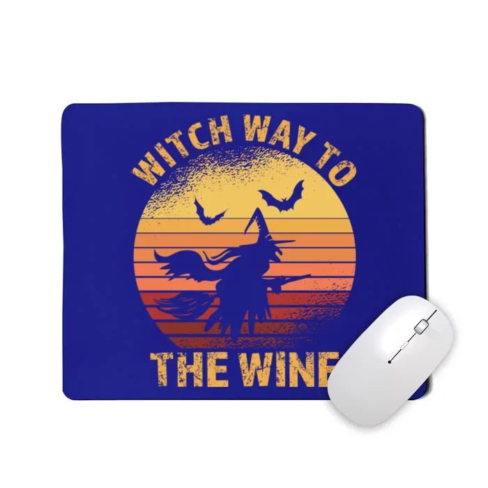 Witch Way To The Wine Halloween Wine Gift Mousepad