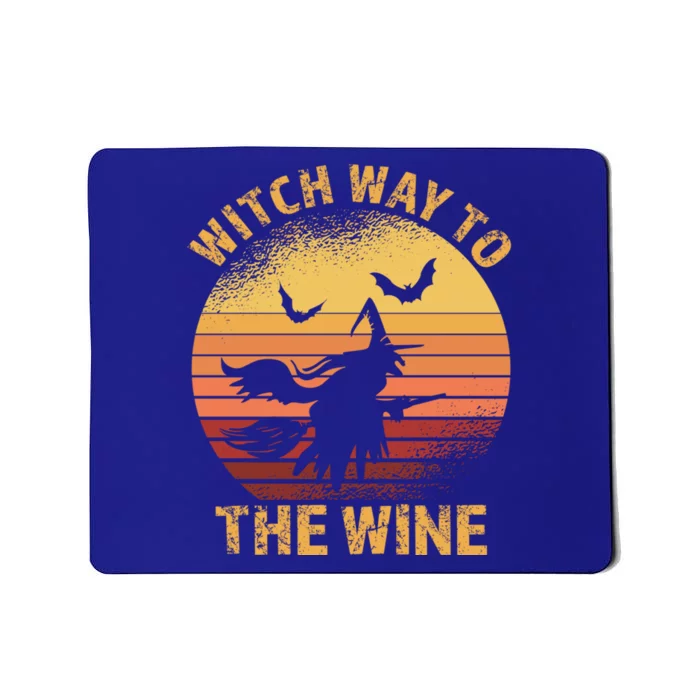 Witch Way To The Wine Halloween Wine Gift Mousepad