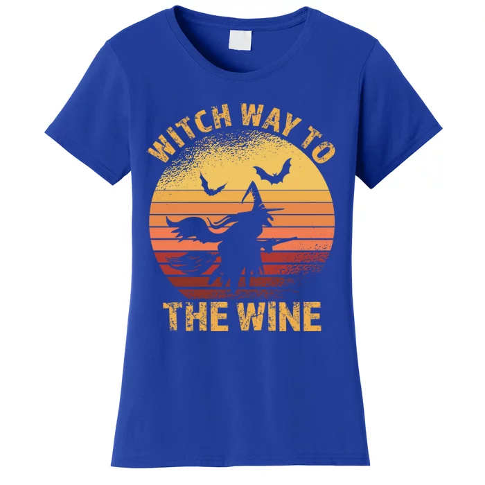 Witch Way To The Wine Halloween Wine Gift Women's T-Shirt