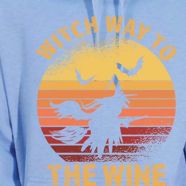 Witch Way To The Wine Halloween Wine Gift Unisex Surf Hoodie