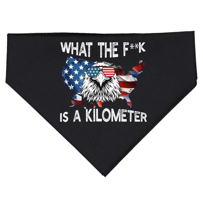 Wtf What The Fuck Is A Kilometer George Washington July 4th Eagle Design USA-Made Doggie Bandana