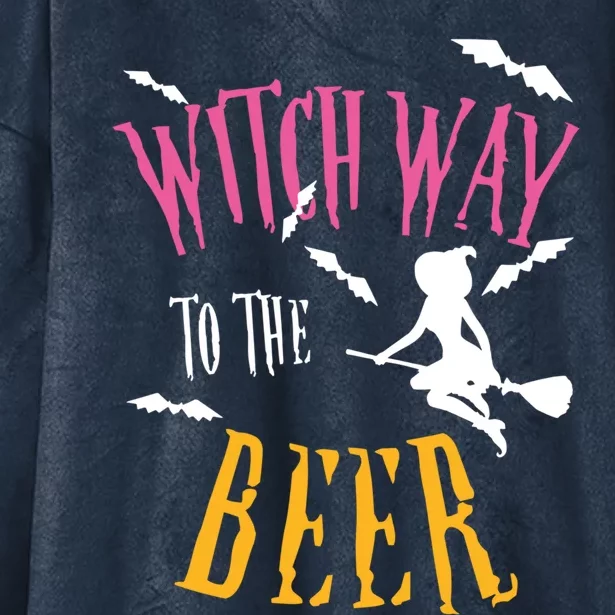 Witch Way To The Beer Easy Halloween Costume Ing Cool Gift Hooded Wearable Blanket